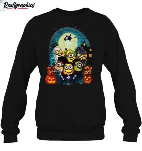 minions in halloween costume shirt
