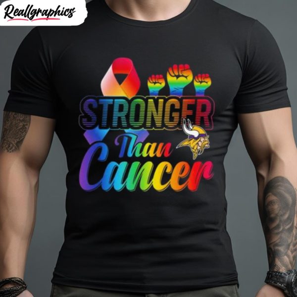 minnesota vikings stronger than cancer shirt