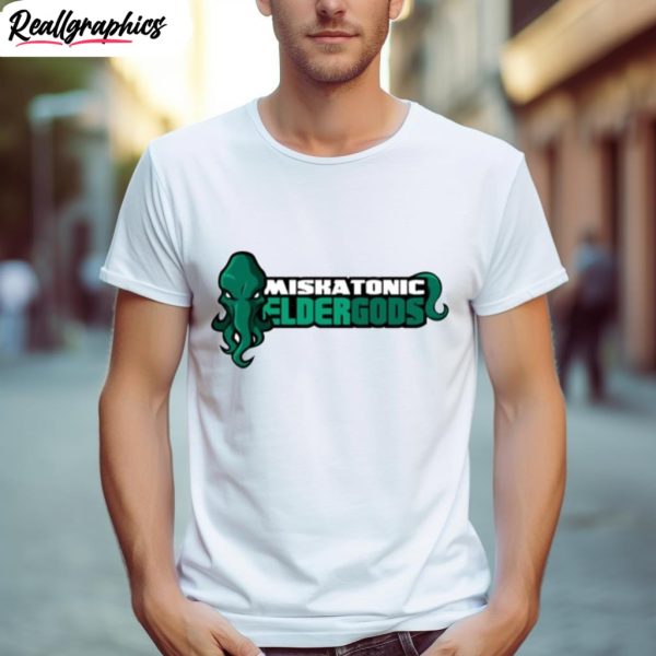 miskatonic university elder gods full logo shirt