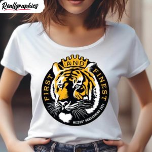 mizzou tigers first and finest 2023 official homecoming gold t shirt
