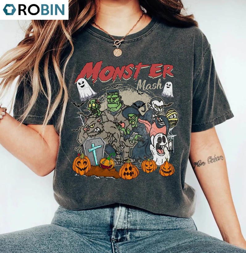 monster mash comfort colors shirt vintage ghost halloween sweatshirt unisex hoodie 1 q4gyzg