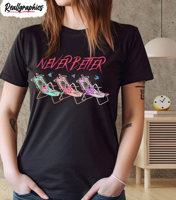never better funny shirt, halloween miami vibes unisex hoodie long sleeve