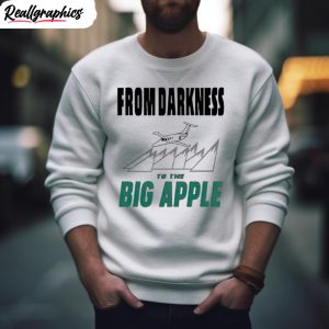 new york jets from darkness to the big apple shirt