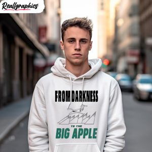 new york jets from darkness to the big apple shirt