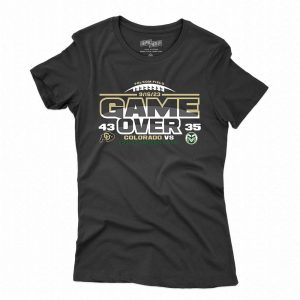 colorado buffaloes vs colorado state rams 2023 rocky mountain showdown football score unisex t-shirt, hoodie, sweatshirt