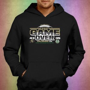 colorado buffaloes vs colorado state rams 2023 rocky mountain showdown football score unisex t-shirt, hoodie, sweatshirt