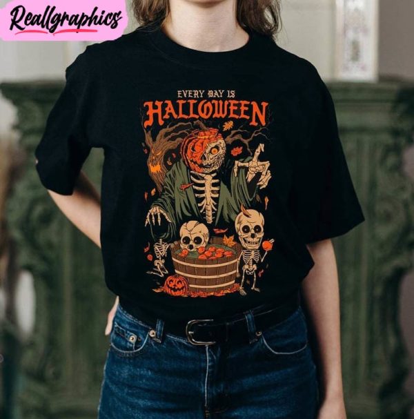 every day is halloween vintage shirt, retro style halloween shirt hoodie, sweatshirt