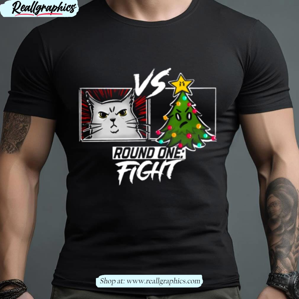 Funny Cat Christmas Tree Cat Versus Christmas Tree Gift Cat Lovers Shirt Funny Cat Christmas Tree Cat Versus Christmas Tree Gift Cat Lovers Shirt