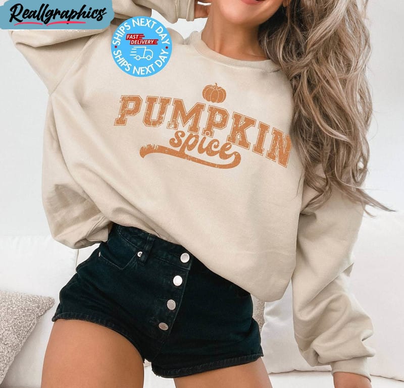 groovy pumpkin spice shirt, fall clothing halloween unisex hoodie short sleeve