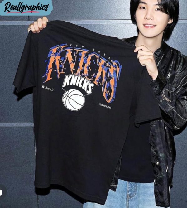 limited knicks knicks shirt, agustd and nba suga unisex t shirt short sleeve