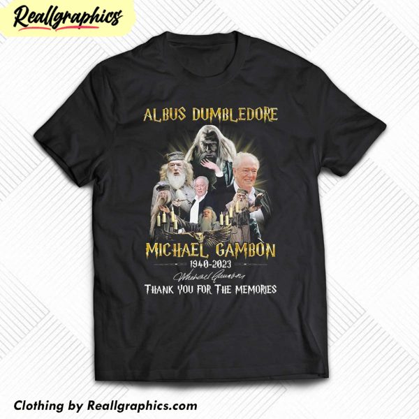 michael-gambon-albus-dumbledore-1940-2023-harry-potter-memories-t-shirt-1