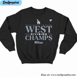 official los angeles dodgers 2023 nl west division champions locker room unisex t-shirt, hoodie, sweatshirt