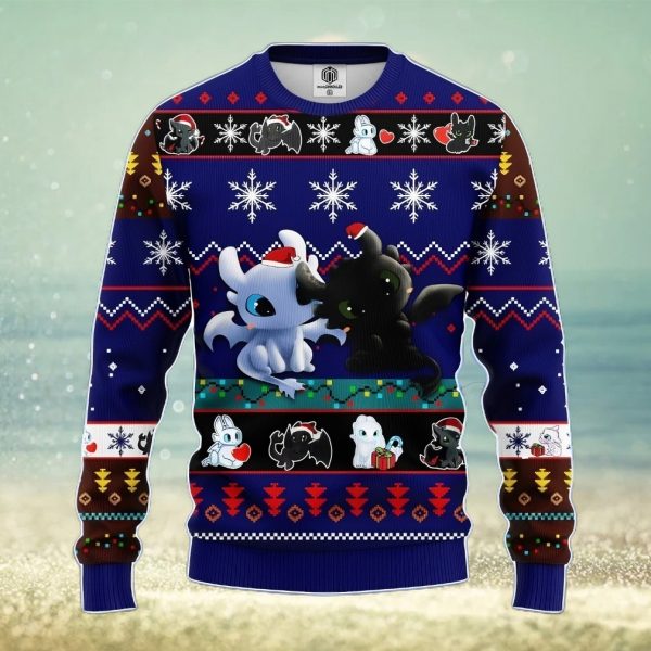 how to train your dragon toothless love ugly christmas sweater blue 1 amazing gift men and women christmas gift