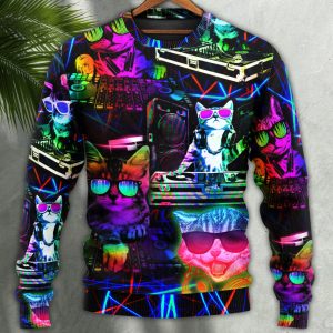 cat-dj-cool-life-ugly-christmas-sweater-3