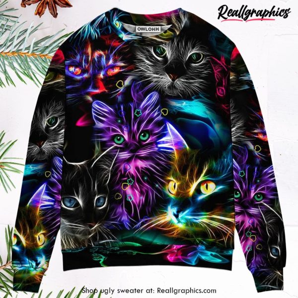 cat-funny-neon-light-colorful-style-ugly-christmas-sweater-1-1