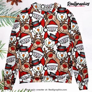 christmas-cutie-santa-and-reindeer-funny-style-ugly-christmas-sweater-1