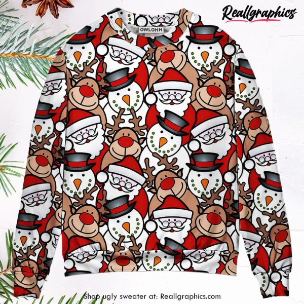 christmas-cutie-santa-and-reindeer-funny-style-ugly-christmas-sweater-1