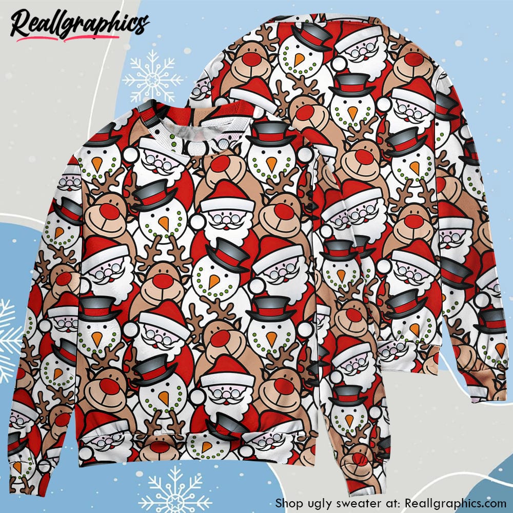 christmas-cutie-santa-and-reindeer-funny-style-ugly-christmas-sweater-2