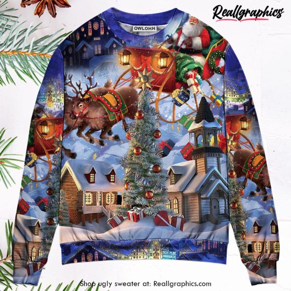christmas-rudolph-santa-claus-reindeer-gift-light-art-style-ugly-christmas-sweater-1