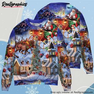christmas-rudolph-santa-claus-reindeer-gift-light-art-style-ugly-christmas-sweater-2