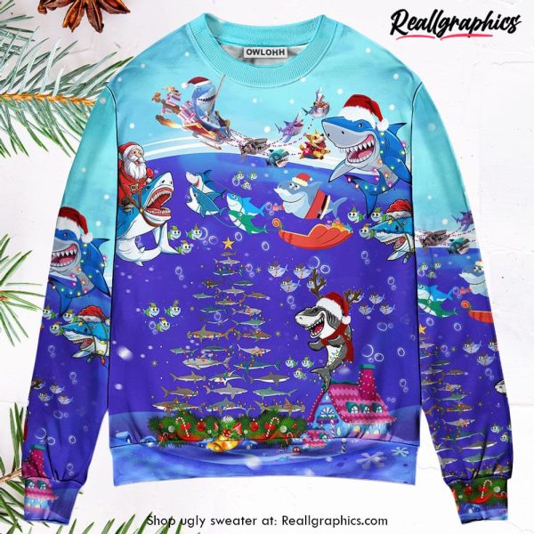 christmas-santa-shark-sits-on-rockets-and-brings-gifts-to-ocean-ugly-christmas-sweater-1