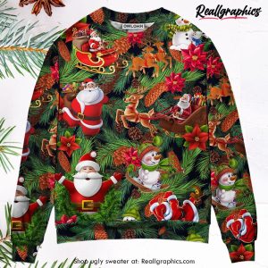 christmas-santa-snowman-merry-xmas-to-everyone-ugly-christmas-sweater-1