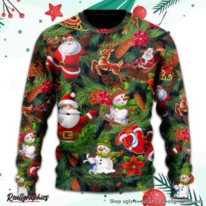 christmas-santa-snowman-merry-xmas-to-everyone-ugly-christmas-sweater-3