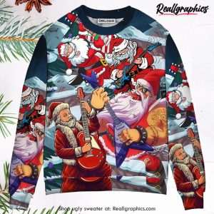 christmas-santa-with-electric-guitar-ugly-christmas-sweater-1