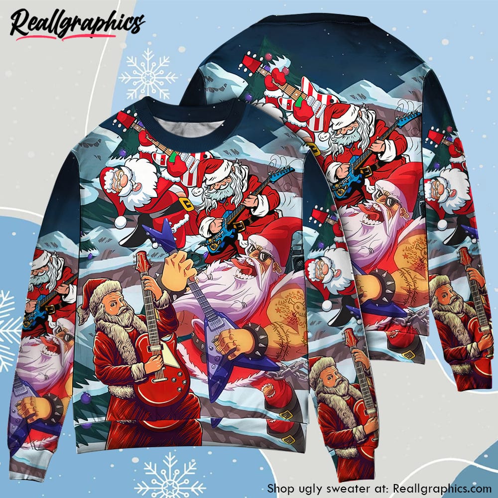 christmas-santa-with-electric-guitar-ugly-christmas-sweater-2