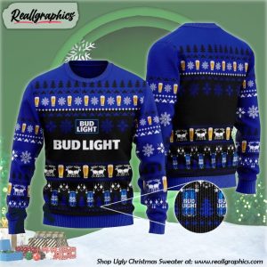 christmas-scenes-with-blue-bud-light-beer-ugly-christmas-sweater