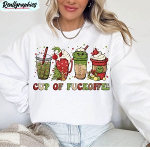 cup of fuckoffee shirt, christmas coffee short sleeve unisex t shirt