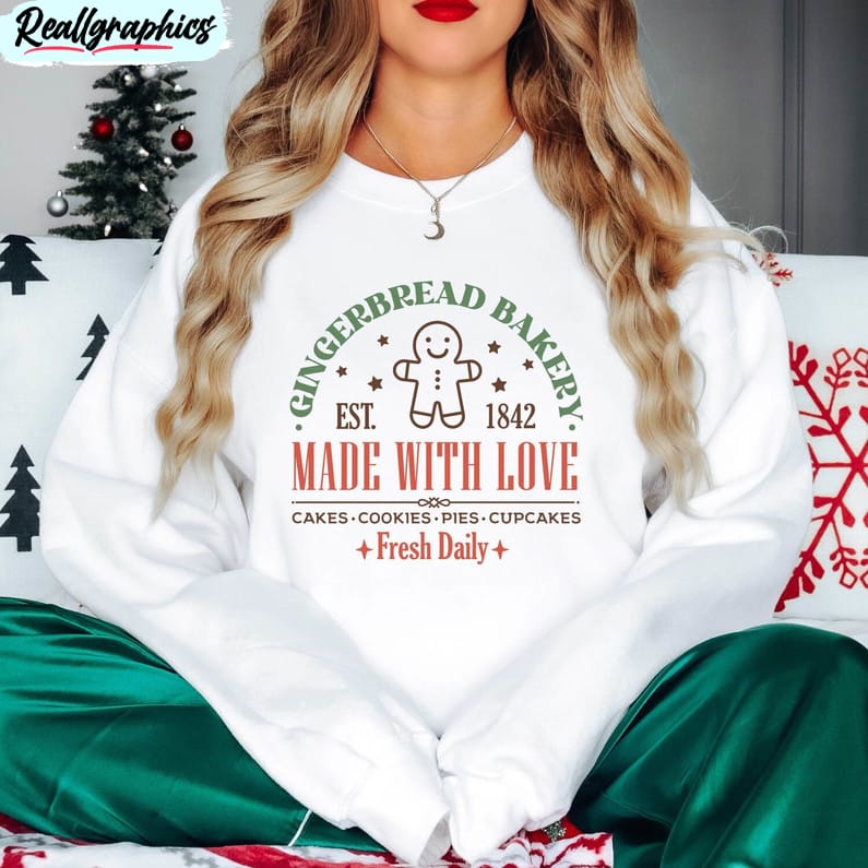 Gingerbread Bakery Shirt, Vintage Unisex Hoodie Crewneck Gingerbread Bakery Shirt, Vintage Unisex Hoodie Crewneck