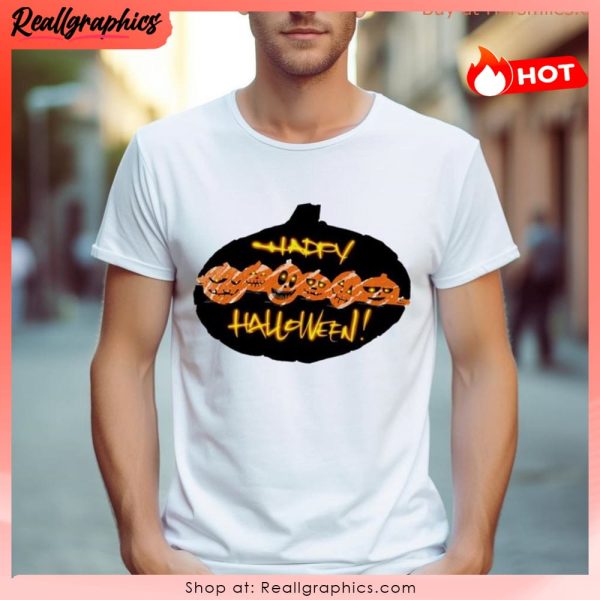 happy halloween pumpkin heads unisex shirt