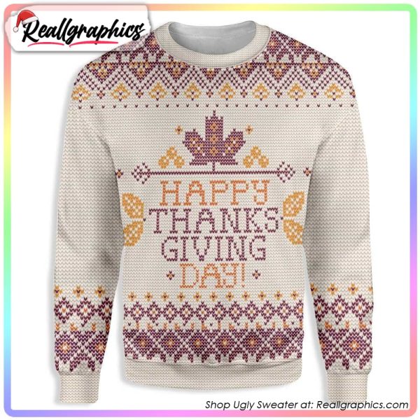 happy thanksgiving ugly holiday sweater, christmas gift ideas