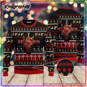 jesus saved my life ugly christmas sweater, christmas gifts