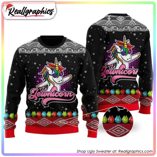 jewnicorn ugly christmas sweater