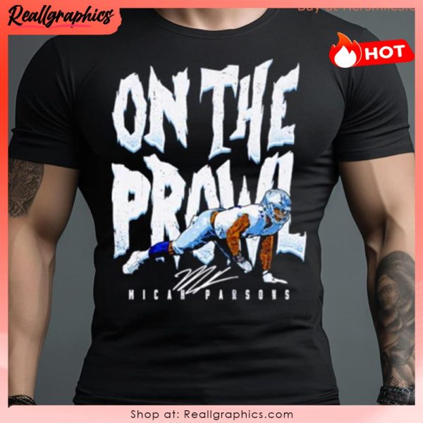micah parsons dallas on the prowl football shirt