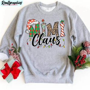 mimi claus shirt, grandma christmas long sleeve unisex t shirt
