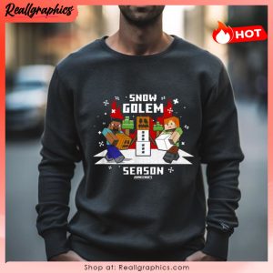 minecraft christmas snow golem season vintage shirt
