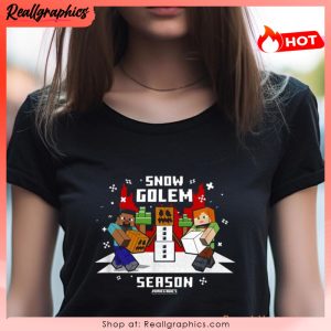 minecraft christmas snow golem season vintage shirt