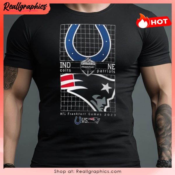 nfl 2023 germany frankfurt games match up indianapolis colts vs new england patriots shirt
