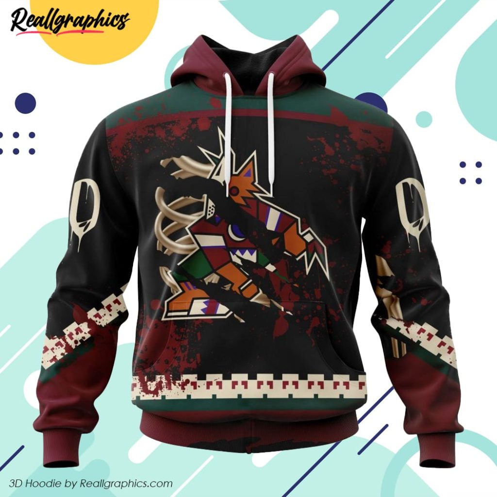 nhl arizona coyotes specialized design jersey with your ribs for halloween hoodie