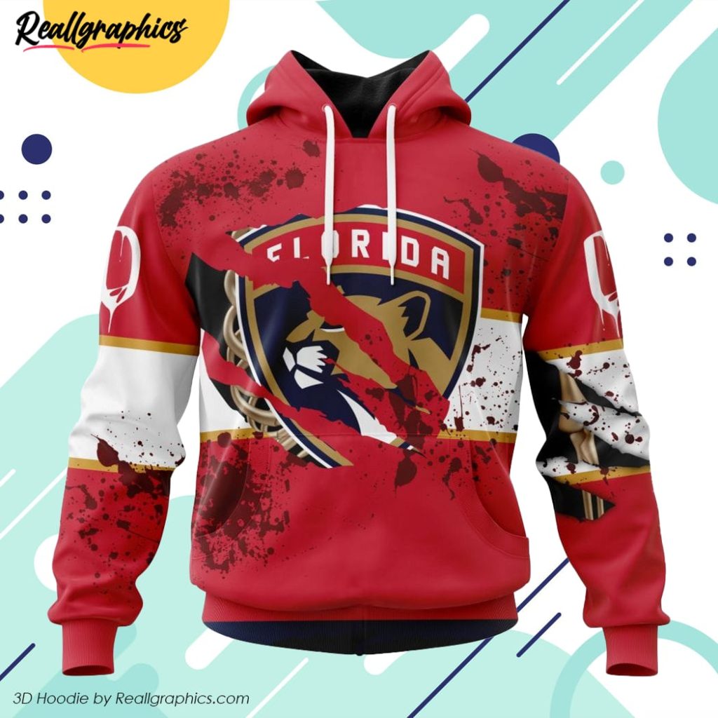 nhl florida panthers specialized design jersey with your ribs for halloween all over printed hoodie
