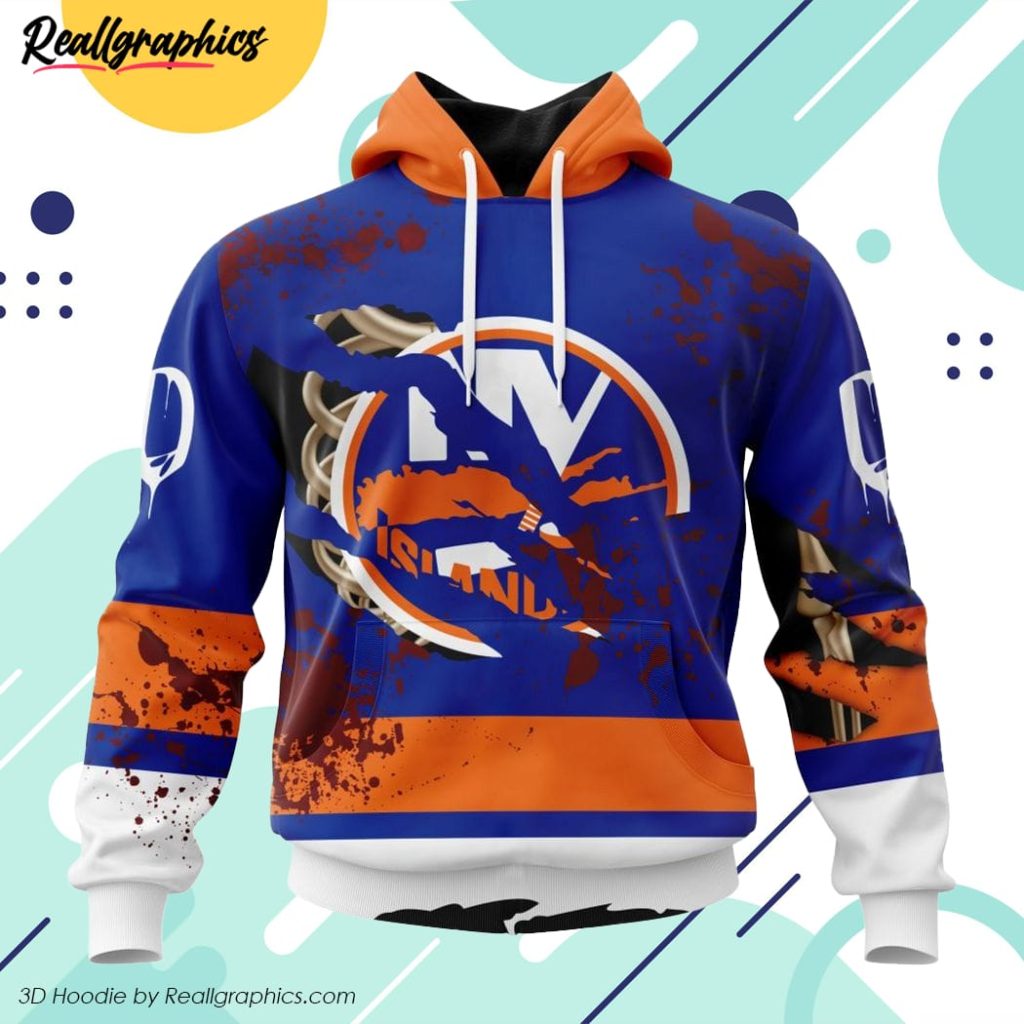 nhl new york islanders specialized design jersey with your ribs for halloween 3d printed hoodie