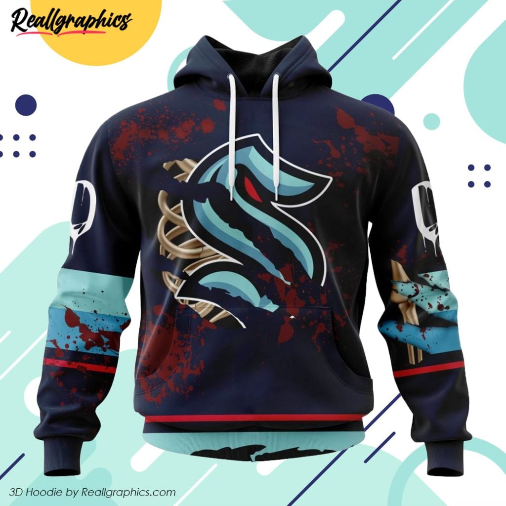 nhl seattle kraken specialized design jersey with your ribs for halloween hoodie