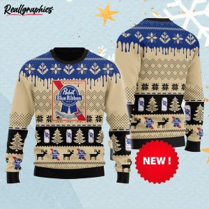 chevron-pattern-pabst-blue-ribbon-ugly-christmas-sweater