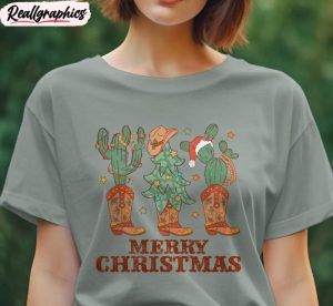 country christmas shirt, cowboy christmas crewneck sweatshirt sweater
