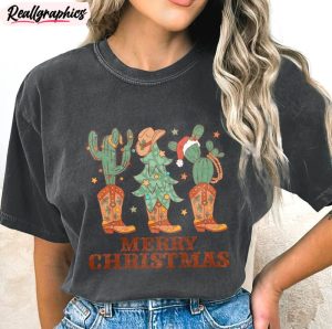 country christmas shirt, cowboy christmas crewneck sweatshirt sweater