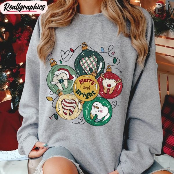 dental assistant shirt, christmas dental long sleeve crewneck