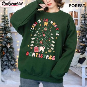 dentist christmas shirt, flossing dentistree dental squad tee short sleeve
